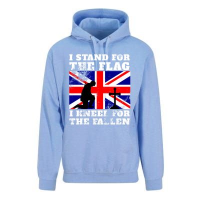 I Stand For The Flag I Kneel For The Fallen Union Jack Cute Gift Unisex Surf Hoodie