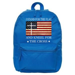 I Stand For The Flag And Kneel For The Cross Gift 16 in Basic Backpack