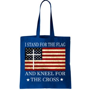 I Stand For The Flag And Kneel For The Cross Gift Tote Bag