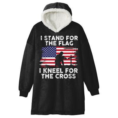 I Stand For The Flag Memorial Day Never Forget Veteran Hooded Wearable Blanket