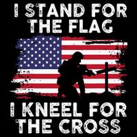 I Stand For The Flag Memorial Day Never Forget Veteran Flatbill Hat