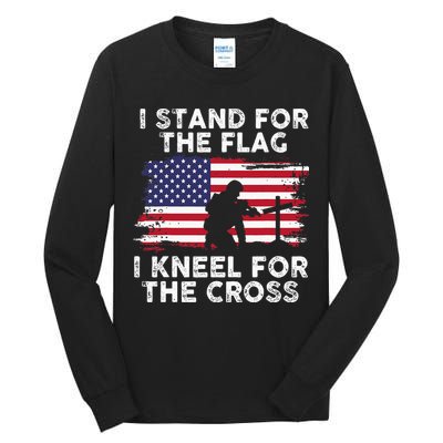 I Stand For The Flag Memorial Day Never Forget Veteran Tall Long Sleeve T-Shirt
