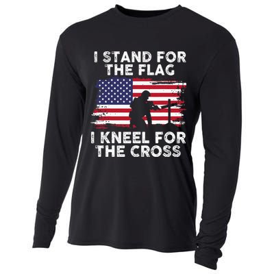 I Stand For The Flag Memorial Day Never Forget Veteran Cooling Performance Long Sleeve Crew