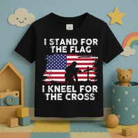 I Stand For The Flag Memorial Day Never Forget Veteran Toddler T-Shirt
