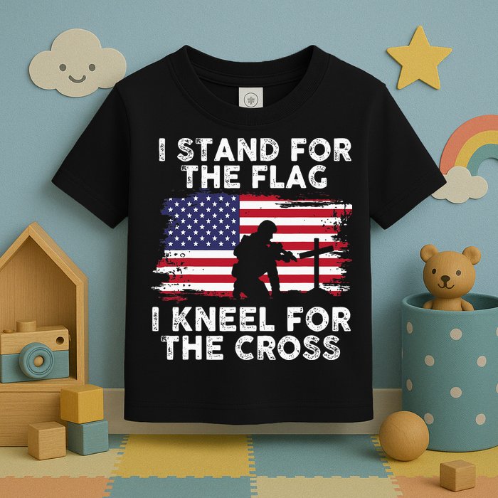 I Stand For The Flag Memorial Day Never Forget Veteran Toddler T-Shirt