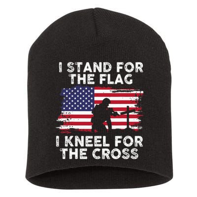 I Stand For The Flag Memorial Day Never Forget Veteran Short Acrylic Beanie