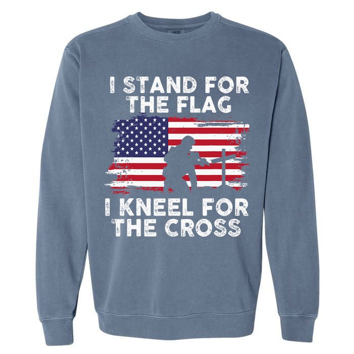 I Stand For The Flag Memorial Day Never Forget Veteran Garment-Dyed Sweatshirt
