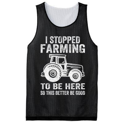 I Stopped Farming To Be Here This Better Be Good Vintage Mesh Reversible Basketball Jersey Tank
