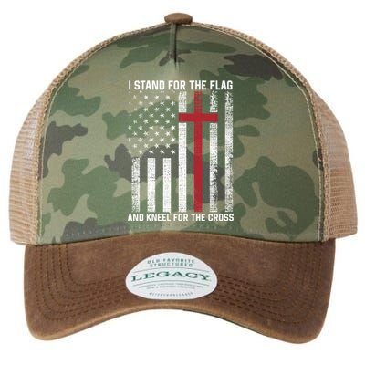 I Stand For The Flag And Kneel For The Cross Usa Christian Gift Legacy Tie Dye Trucker Hat