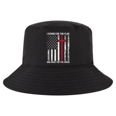 I Stand For The Flag And Kneel For The Cross Usa Christian Gift Cool Comfort Performance Bucket Hat