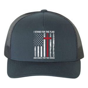 I Stand For The Flag And Kneel For The Cross Usa Christian Gift Yupoong Adult 5-Panel Trucker Hat