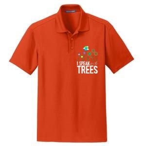 I Speak For The Trees Earth Day Cute Nature Environtalist Gift Dry Zone Grid Polo