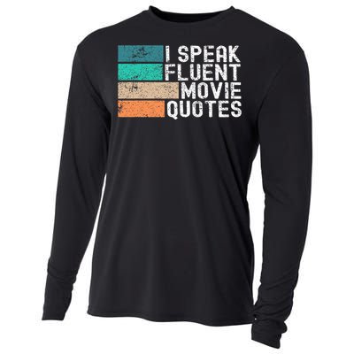 I Speak Fluent Movie Quotes Funny Sarcastic Movies Lovers Cooling Performance Long Sleeve Crew