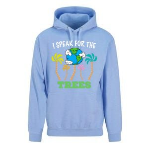 I Speak For Trees Earth Day Save Earth Inspiration Funny Gift Unisex Surf Hoodie