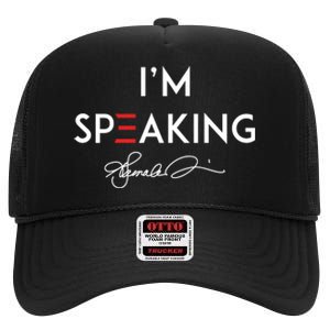 IM Speaking Female Empowerment Phrase High Crown Mesh Back Trucker Hat