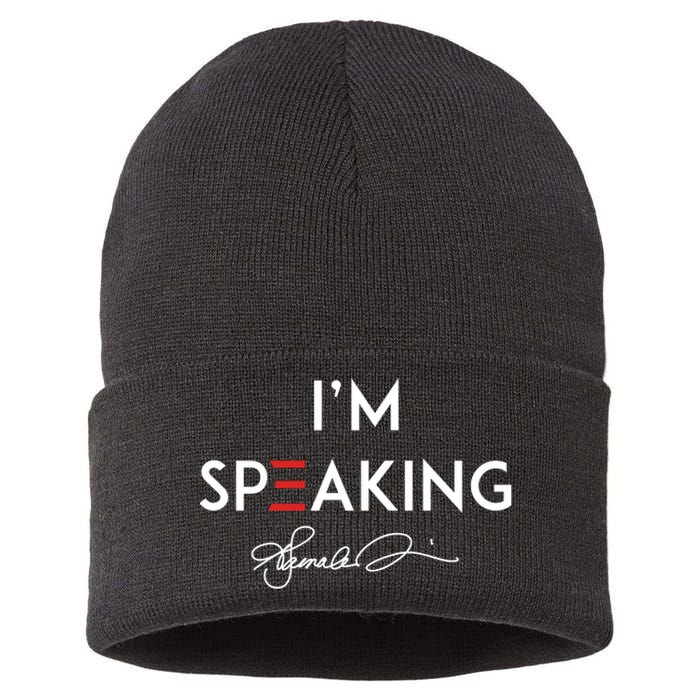 IM Speaking Female Empowerment Phrase Sustainable Knit Beanie