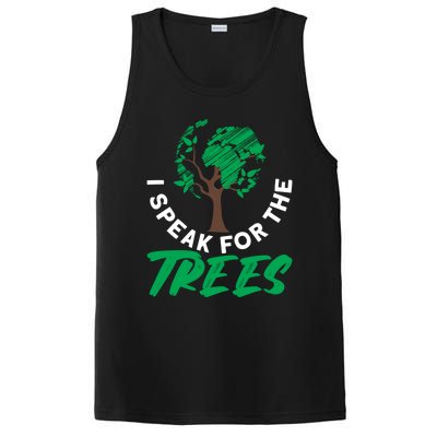 I Speak For The Trees Earth Day Love Cool Gift PosiCharge Competitor Tank