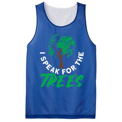 I Speak For The Trees Earth Day Love Cool Gift Mesh Reversible Basketball Jersey Tank