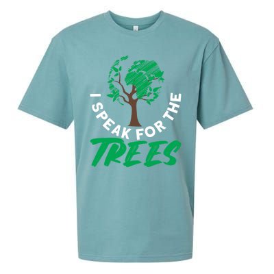 I Speak For The Trees Earth Day Love Cool Gift Sueded Cloud Jersey T-Shirt