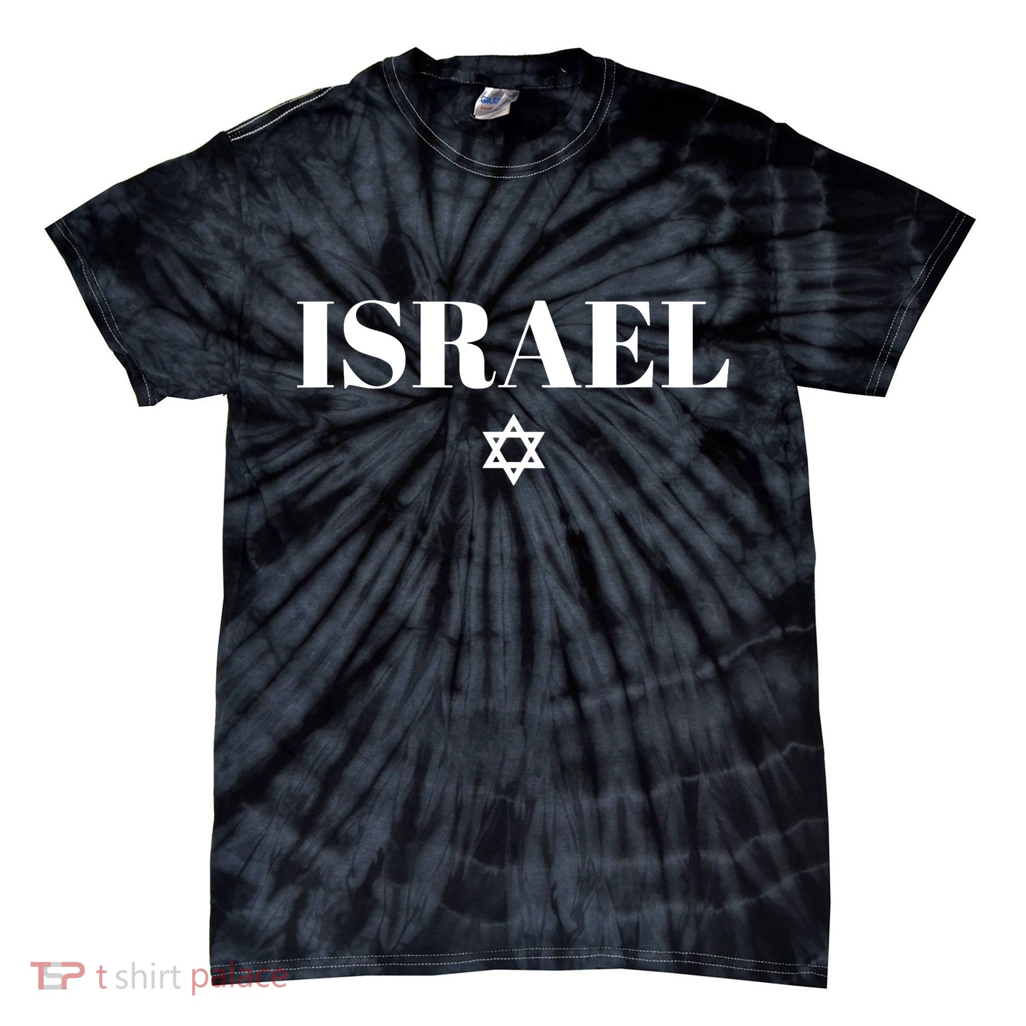 Israel Star Flag Blue Israel Tie-Dye T-Shirt
