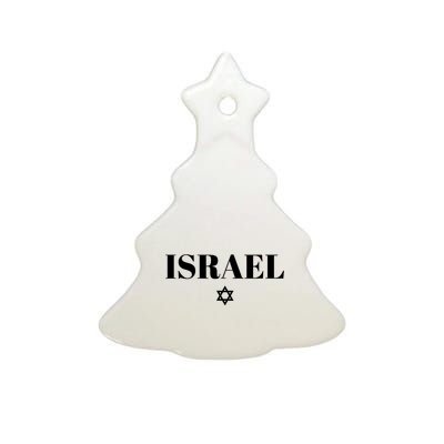 Israel Star Flag Blue Israel Ceramic Tree Ornament