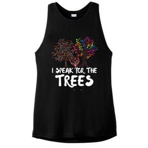 I Speak For The Trees Earth Day Planet Save The Earth Hippie Gift Ladies PosiCharge Tri-Blend Wicking Tank