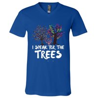 I Speak For The Trees Earth Day Planet Save The Earth Hippie Gift V-Neck T-Shirt