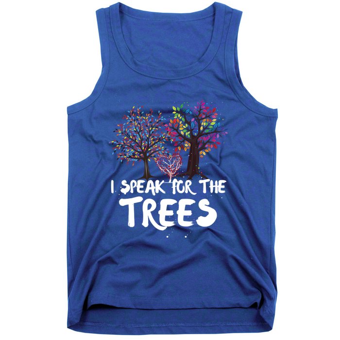 I Speak For The Trees Earth Day Planet Save The Earth Hippie Gift Tank Top