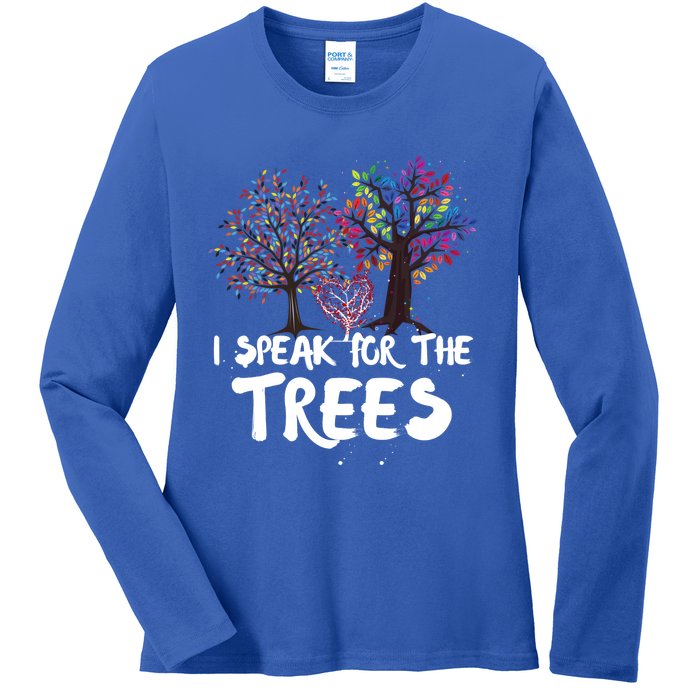 I Speak For The Trees Earth Day Planet Save The Earth Hippie Gift Ladies Long Sleeve Shirt