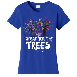 I Speak For The Trees Earth Day Planet Save The Earth Hippie Gift Women's T-Shirt