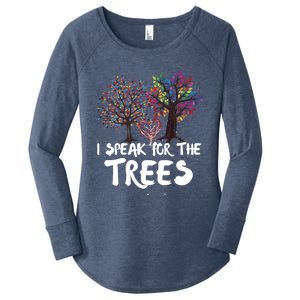 I Speak For The Trees Earth Day Planet Save The Earth Hippie Gift Women's Perfect Tri Tunic Long Sleeve Shirt