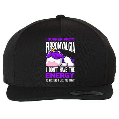 I Suffer From Fibromyalgia Funny Fibromyalgia Warrior Cool Gift Wool Snapback Cap