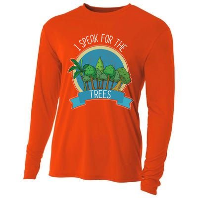 I Speak For The Trees Protect Environt Earth Day Gift Cooling Performance Long Sleeve Crew