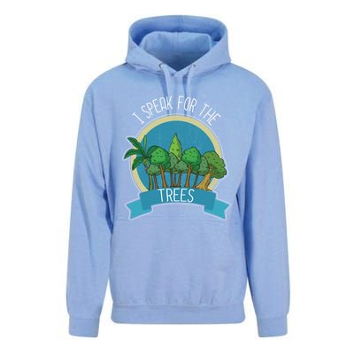 I Speak For The Trees Protect Environt Earth Day Gift Unisex Surf Hoodie