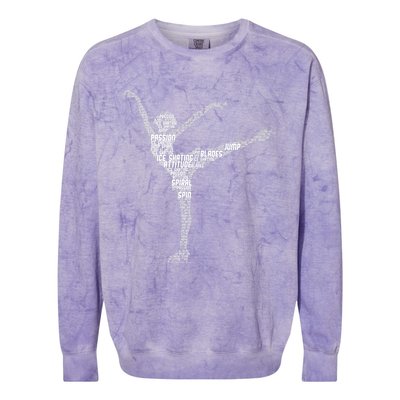 Ice Skating Figure Skater Wo Girls Premium Colorblast Crewneck Sweatshirt