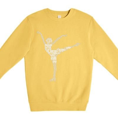 Ice Skating Figure Skater Wo Girls Premium Premium Crewneck Sweatshirt