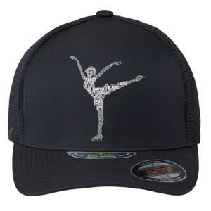 Ice Skating Figure Skater Wo Girls Premium Flexfit Unipanel Trucker Cap