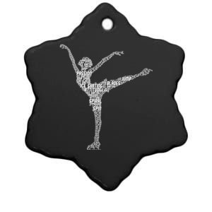 Ice Skating Figure Skater Wo Girls Premium Ceramic Star Ornament