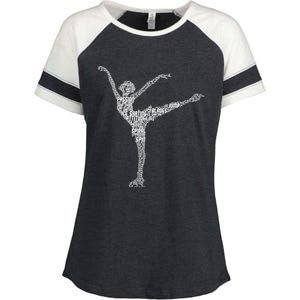 Ice Skating Figure Skater Wo Girls Premium Enza Ladies Jersey Colorblock Tee