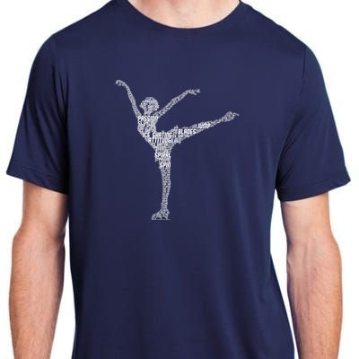 Ice Skating Figure Skater Wo Girls Premium Adult ChromaSoft Performance T-Shirt