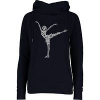 Ice Skating Figure Skater Wo Girls Premium Womens Funnel Neck Pullover Hood