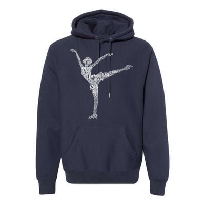 Ice Skating Figure Skater Wo Girls Premium Premium Hoodie