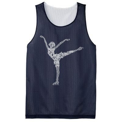 Ice Skating Figure Skater Wo Girls Premium Mesh Reversible Basketball Jersey Tank