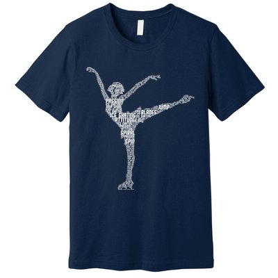 Ice Skating Figure Skater Wo Girls Premium Premium T-Shirt