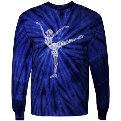 Ice Skating Figure Skater Wo Girls Premium Tie-Dye Long Sleeve Shirt