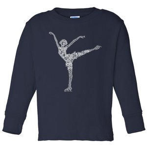 Ice Skating Figure Skater Wo Girls Premium Toddler Long Sleeve Shirt