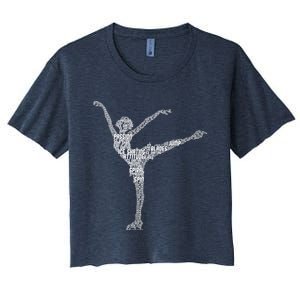 Ice Skating Figure Skater Wo Girls Premium Women's Crop Top Tee