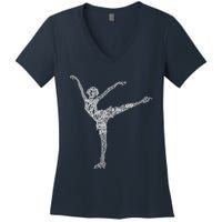 Ice Skating Figure Skater Wo Girls Premium Women's V-Neck T-Shirt