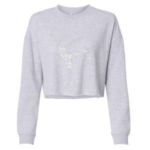 Ice Skating Figure Skater Wo Girls Premium Cropped Pullover Crew