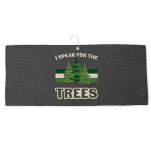 I Speak For The Trees Save Our Climate Change Earth Day Cute Gift Large Microfiber Waffle Golf Towel